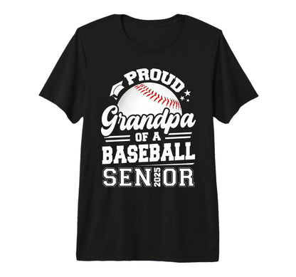 Proud Grandpa 2025 Senior Baseball T-Shirt - Minimalist Print for Adults - T-Shirt, Sweatshirt, Hoodie