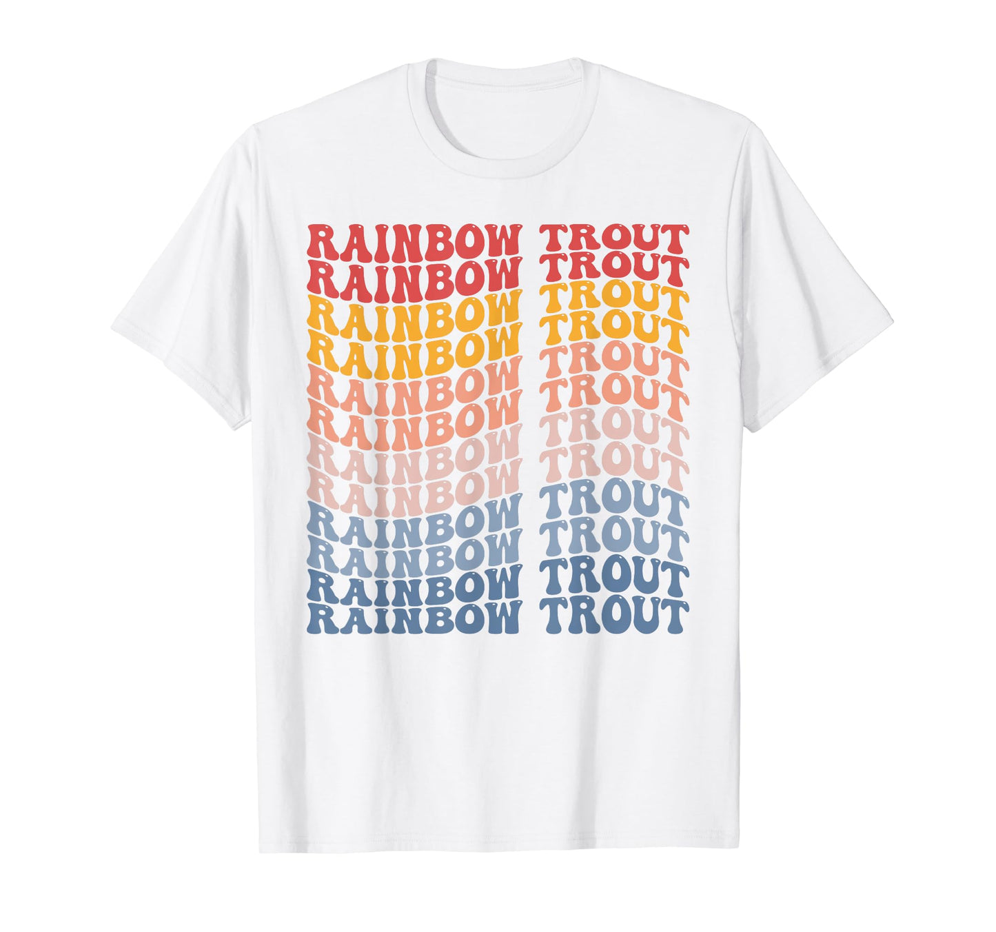 Rainbow Trout Groovy Fish T-Shirt - Custom Art Print Unisex - T-Shirt, Sweatshirt, Hoodie