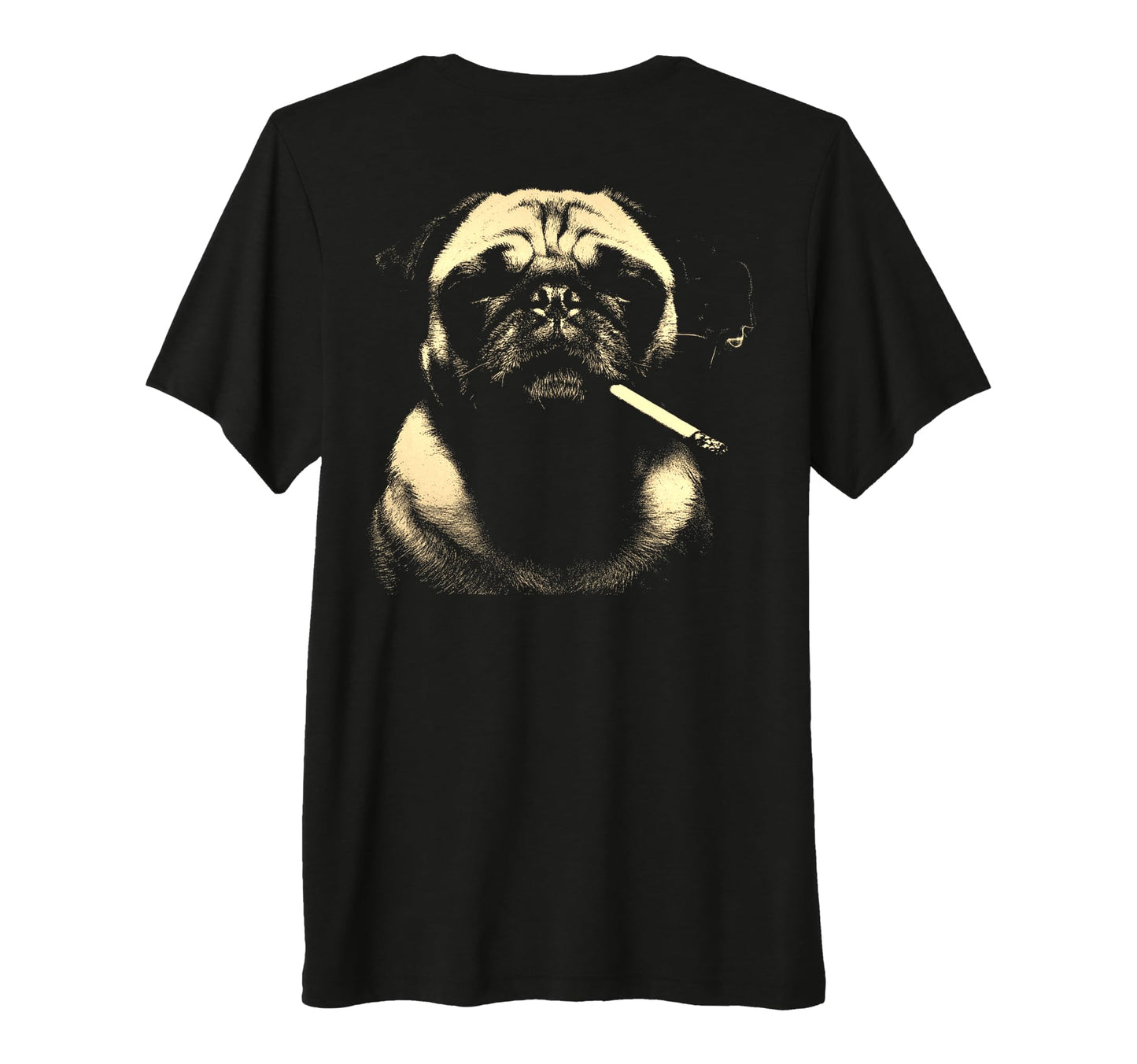 Pug Smoking Cigarette Grunge Meme 90S T-Shirt - Unique Graphic Men Women - T-Shirt, Sweatshirt, Hoodie