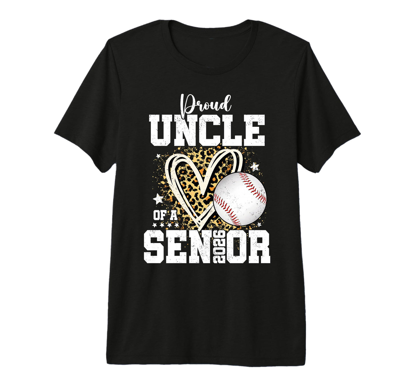 Proud Uncle 2026 Senior Baseball Graduation T-Shirt - Graphic Print Unisex - T-Shirt, Sweatshirt, Hoodie