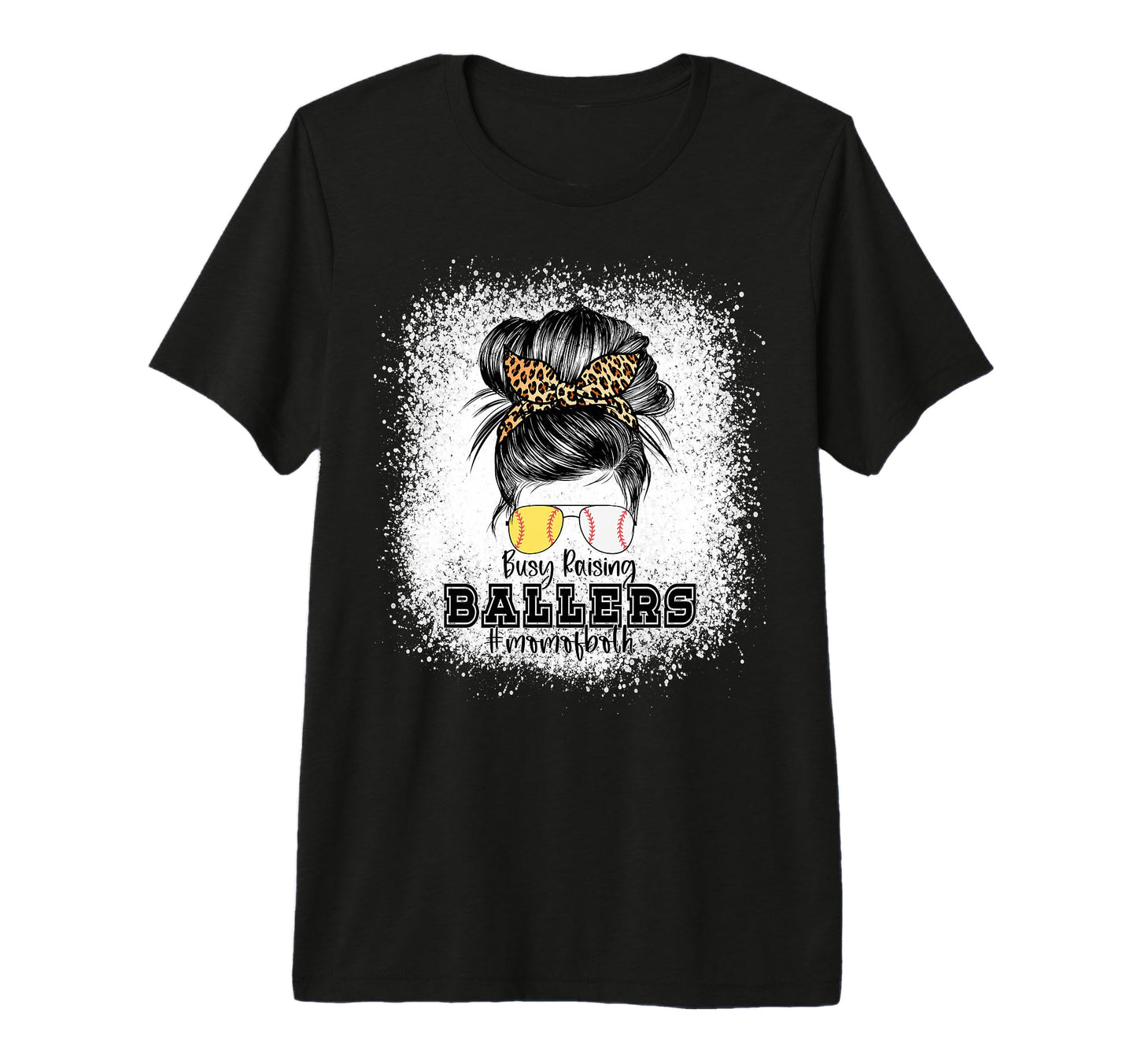 Baseball Softball Busy Raising Ballers Tri T-Shirt - Graphic Print Unisex - T-Shirt, Sweatshirt, Hoodie