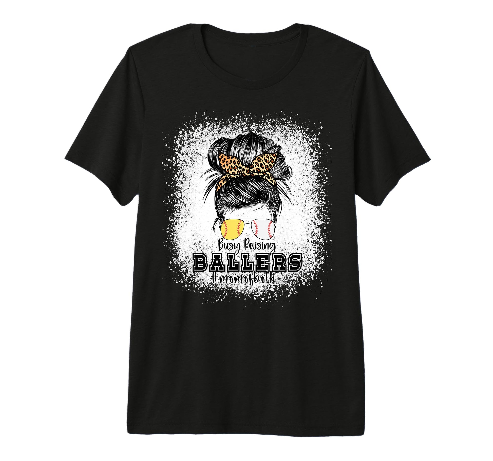 Baseball Softball Busy Raising Ballers Tri T-Shirt - Graphic Print Unisex - T-Shirt, Sweatshirt, Hoodie