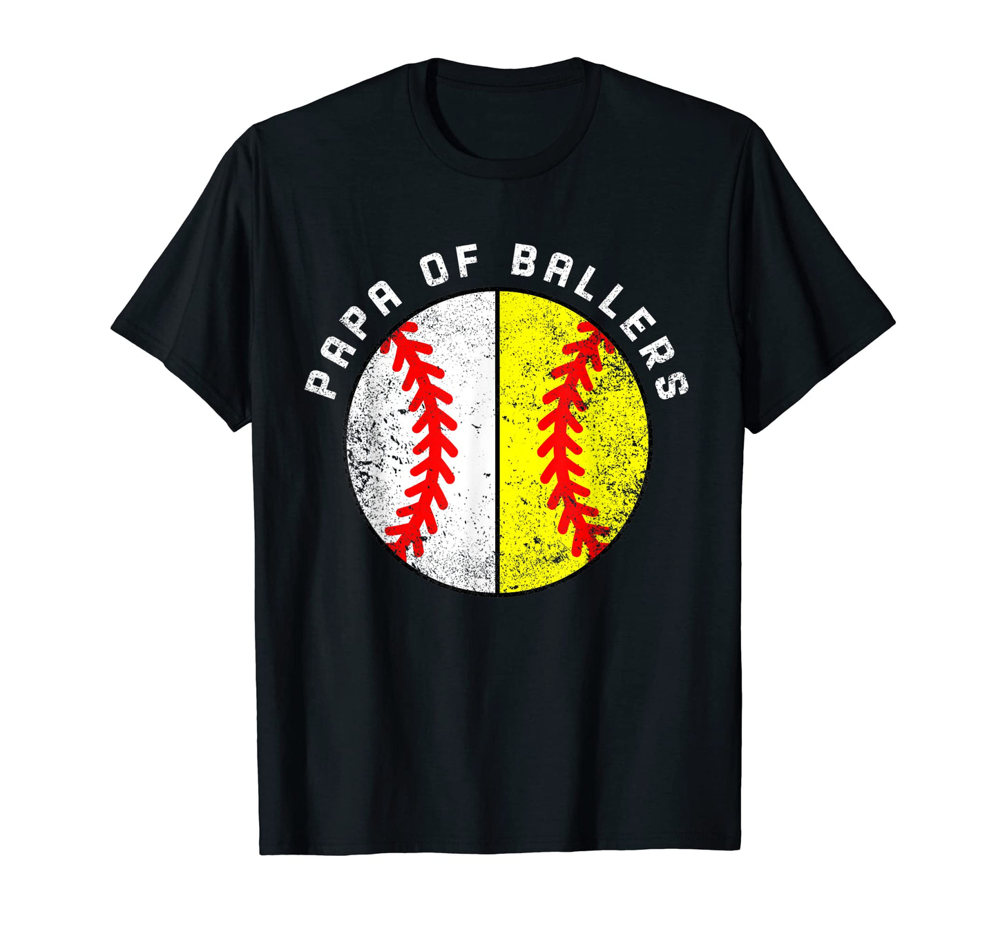 Mens Papa Ballers Funny Baseball T-Shirt - Casual Everyday Wear Unisex - T-Shirt, Sweatshirt, Hoodie
