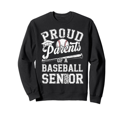 Proud Parents 2025 Senior Baseball Sweatshirt - Graphic Print Unisex - T-Shirt, Sweatshirt, Hoodie