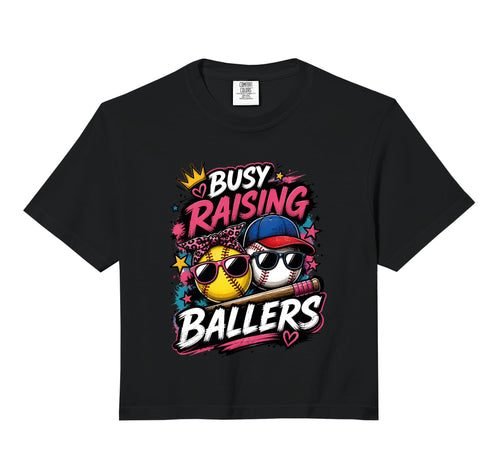 Busy Raising Ballers Softball Baseball Hoodie - Streetwear Style Unisex - T-Shirt, Sweatshirt, Hoodie
