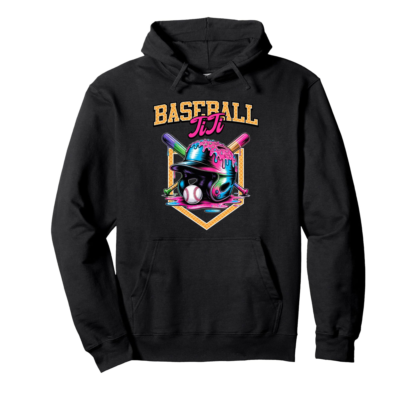 Baseball Titi Tie Dye Baseball Drip Hoodie - Custom Art Print for Adults - T-Shirt, Sweatshirt, Hoodie