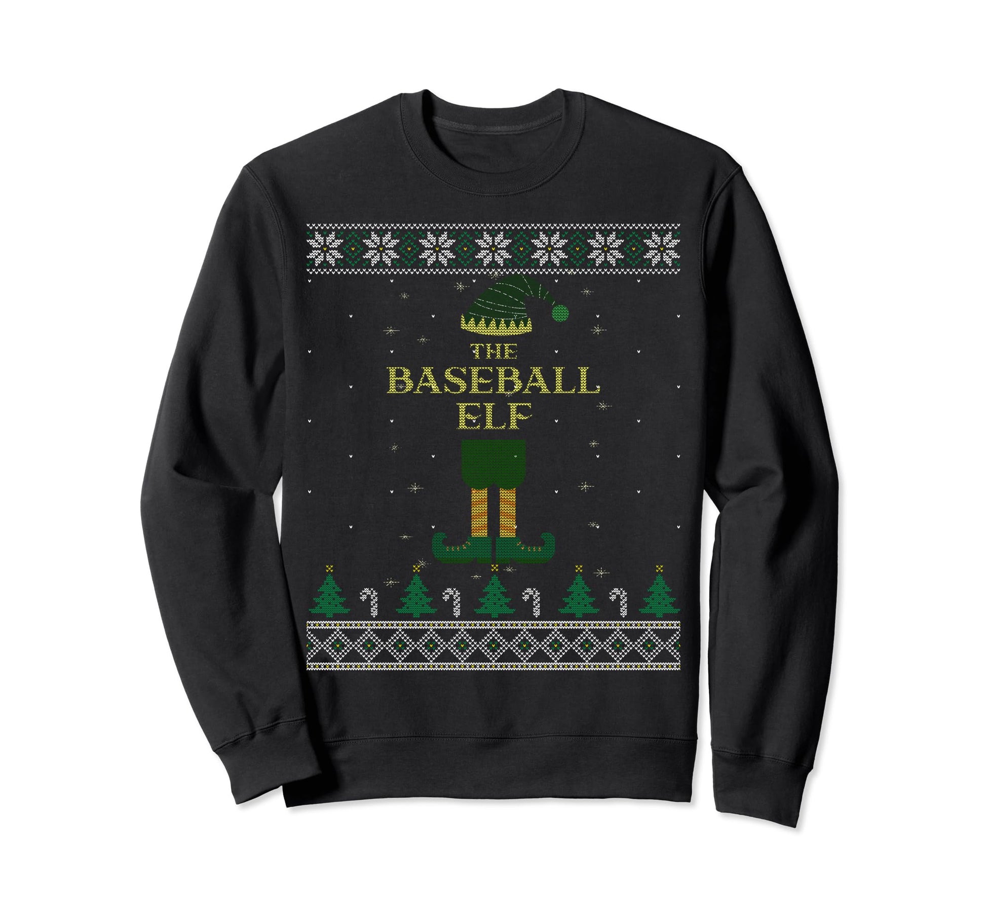 Baseball Elf Matching Family Sweatshirt - Casual Everyday Wear for Adults - T-Shirt, Sweatshirt, Hoodie
