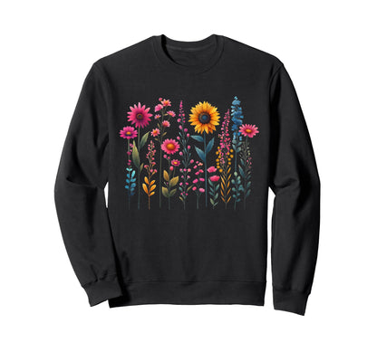Wildflower Boho Summer Sweatshirt - Aesthetic Graphic Unisex - T-Shirt, Sweatshirt, Hoodie