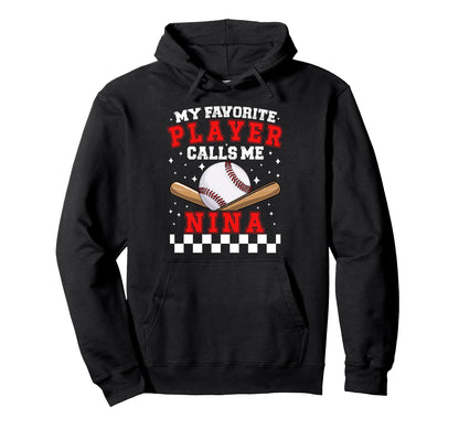 Proud Baseball Nina Baseball Player Hoodie - Streetwear Style for Adults - T-Shirt, Sweatshirt, Hoodie