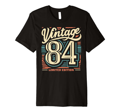 1984 Birthday 84 Born 1984 Typography T-Shirt - Minimalist Print for Adults - T-Shirt, Sweatshirt, Hoodie