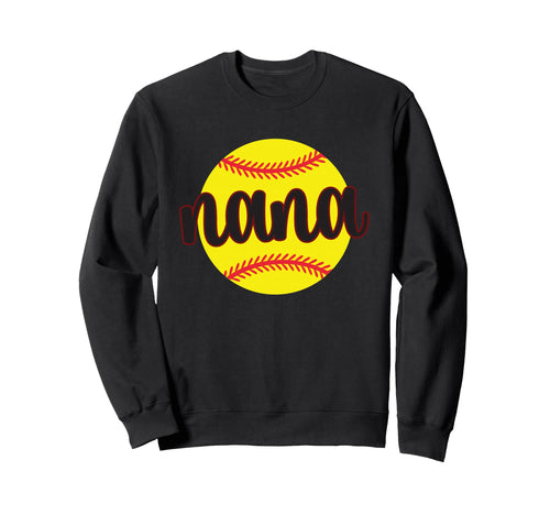 Softball Nana Baseball Lover Sweatshirt - Aesthetic Graphic Men Women - T-Shirt, Sweatshirt, Hoodie