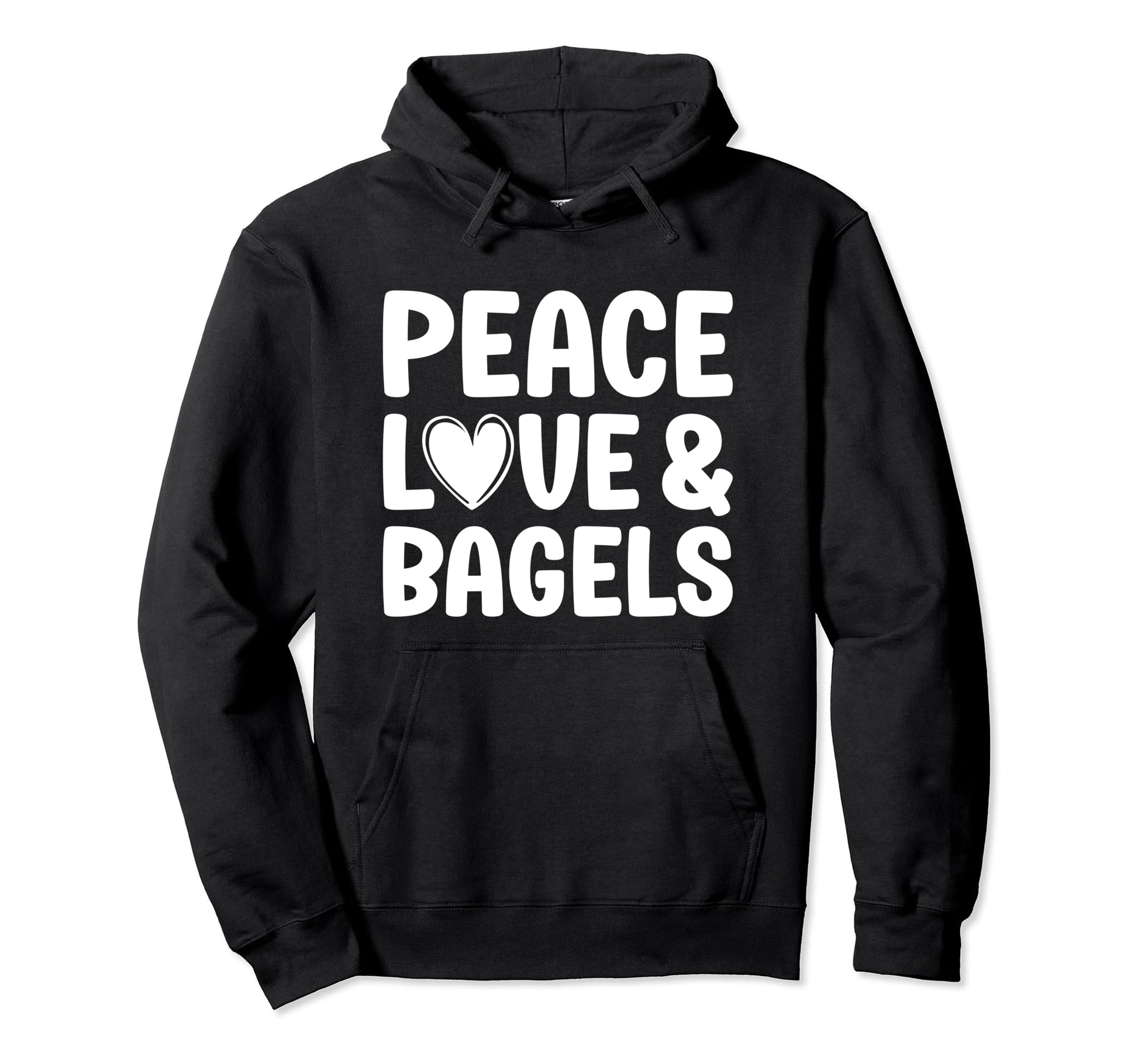 Bagel I Love Bagels Funny Food Peace Hoodie - Custom Art Print Men Women - T-Shirt, Sweatshirt, Hoodie
