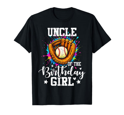 Uncle Birthday Baseball Colorful T-Shirt - Fun Novelty Design Unisex - T-Shirt, Sweatshirt, Hoodie