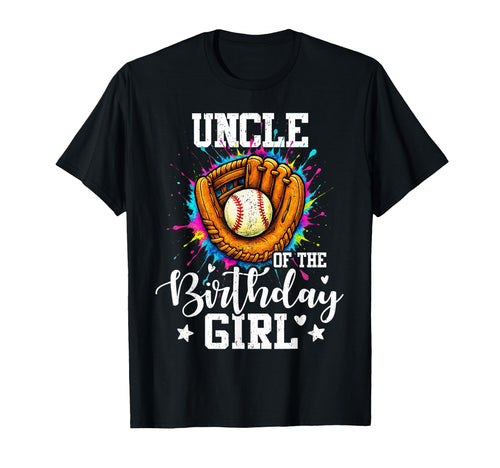 Uncle Birthday Baseball Colorful T-Shirt - Fun Novelty Design Unisex - T-Shirt, Sweatshirt, Hoodie