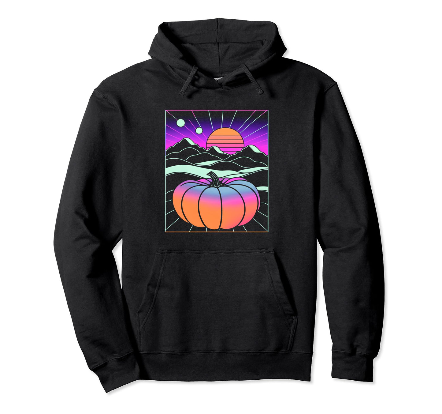 Sunset Aesthetic Vaporwave Halloween Hoodie - Aesthetic Graphic Unisex - T-Shirt, Sweatshirt, Hoodie