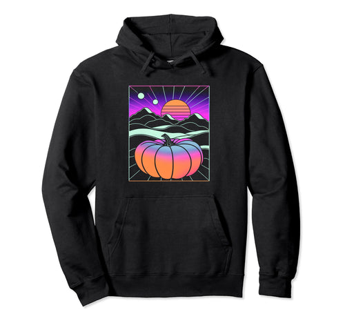 Sunset Aesthetic Vaporwave Halloween Hoodie - Aesthetic Graphic Unisex - T-Shirt, Sweatshirt, Hoodie