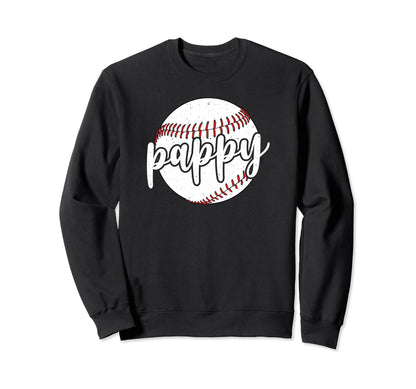 Pappy Proud Baseball Pappy Baseball Sweatshirt - Unique Graphic for Adults - T-Shirt, Sweatshirt, Hoodie