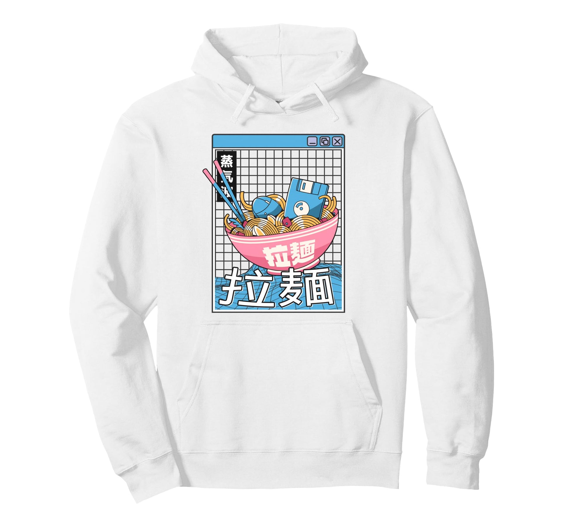 Digital Ramen Bowl Japan Pastel Otaku Hoodie - Novelty Apparel for Adults - T-Shirt, Sweatshirt, Hoodie