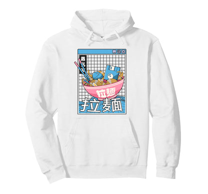 Digital Ramen Bowl Japan Pastel Otaku Hoodie - Novelty Apparel for Adults - T-Shirt, Sweatshirt, Hoodie