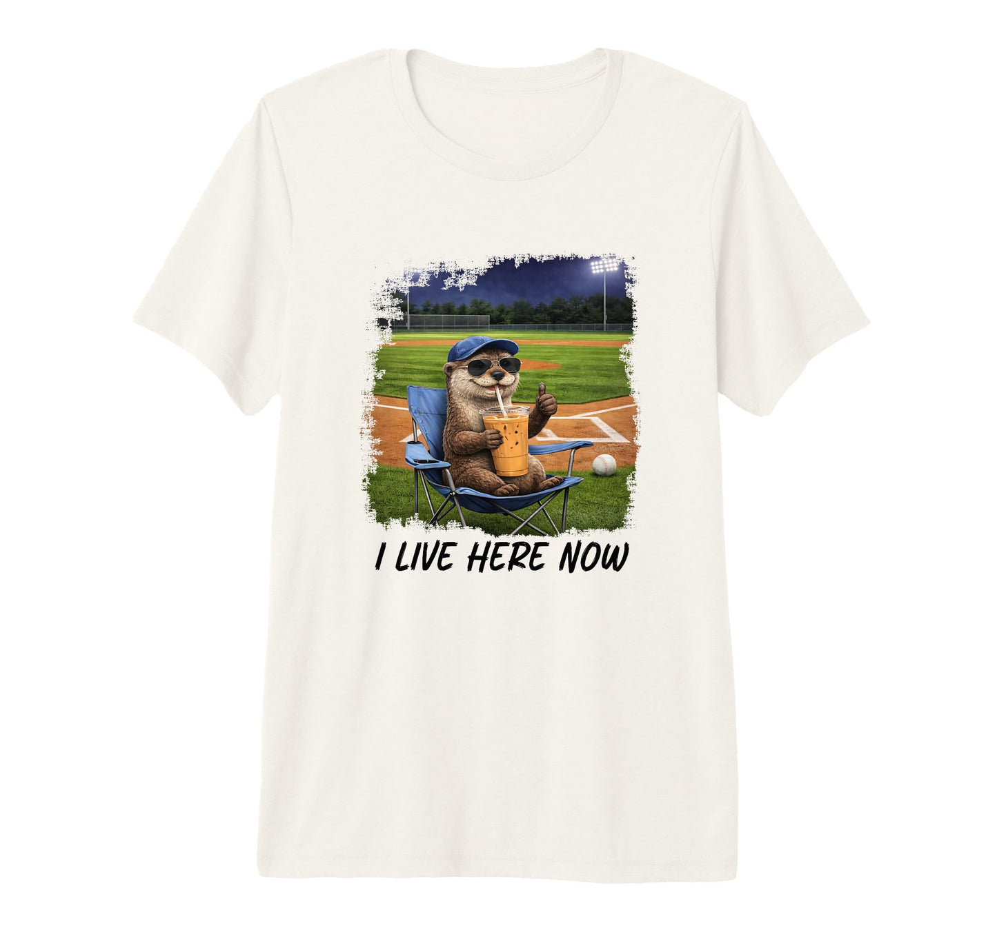 Baseball Dad I Live Here Now Baseball Mom T-Shirt - Trendy Graphic Unisex - T-Shirt, Sweatshirt, Hoodie