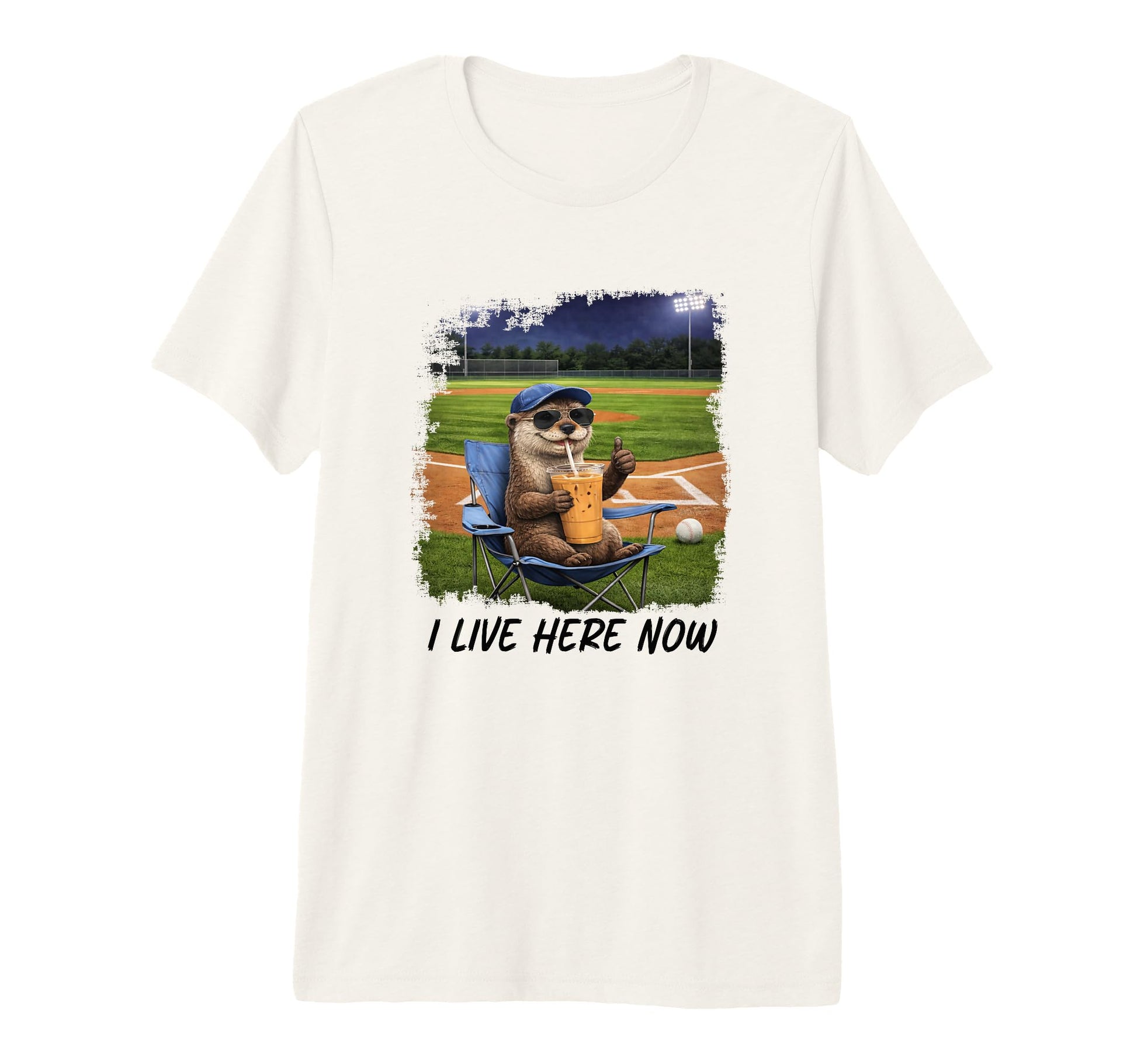 Baseball Dad I Live Here Now Baseball Mom T-Shirt - Trendy Graphic Unisex - T-Shirt, Sweatshirt, Hoodie