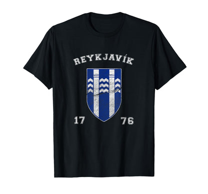 Varsity Shield Reykjavik Iceland T-Shirt - Novelty Apparel Unisex - T-Shirt, Sweatshirt, Hoodie