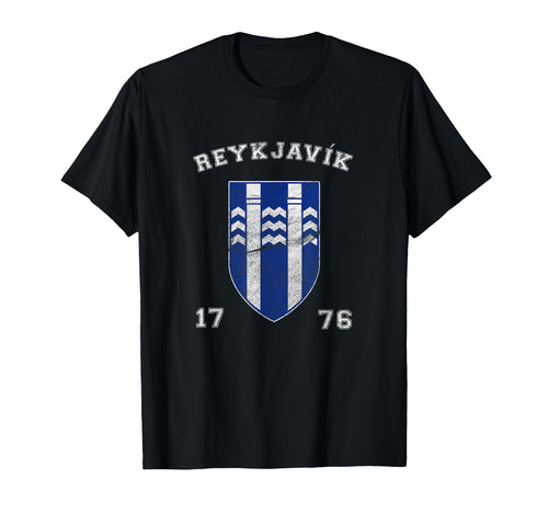 Varsity Shield Reykjavik Iceland T-Shirt - Novelty Apparel Unisex - T-Shirt, Sweatshirt, Hoodie