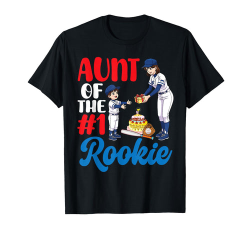 Aunt Best Rookie Baseball Birthday T-Shirt - Graphic Print for Adults - T-Shirt, Sweatshirt, Hoodie