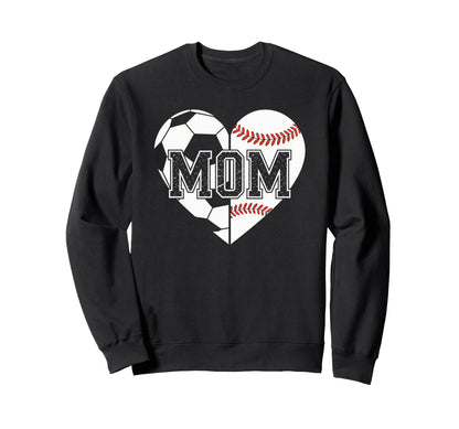Ball Mom Soccer Football Sweatshirt - Fun Novelty Design for Adults - T-Shirt, Sweatshirt, Hoodie