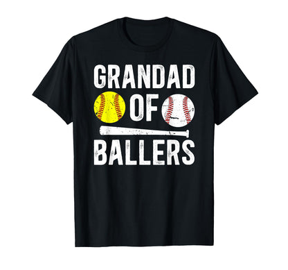 Grandad Ballers Proud Baseball T-Shirt - Aesthetic Graphic for Adults - T-Shirt, Sweatshirt, Hoodie