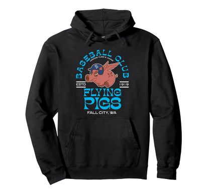 Fall City Flying Pigs Minor League Hoodie - Aesthetic Graphic for Adults - T-Shirt, Sweatshirt, Hoodie