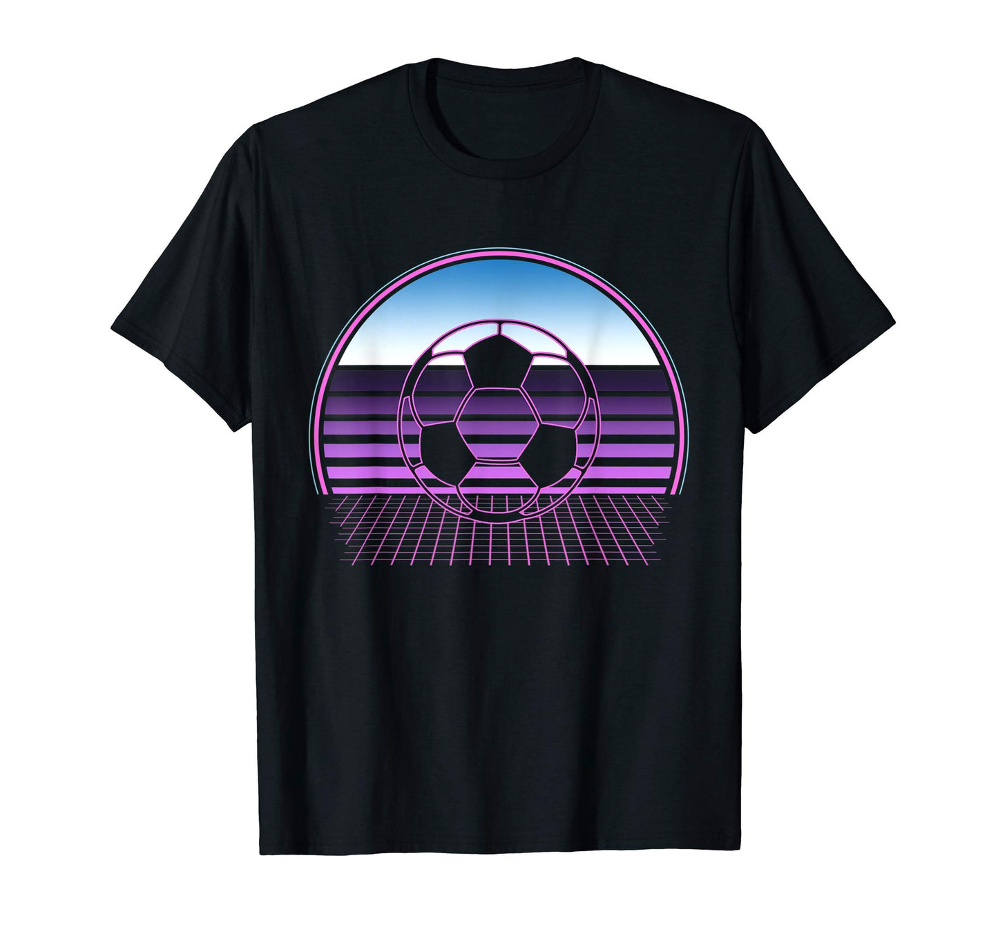 Soccer Ball 80S Vaporwave Aesthetic T-Shirt - Novelty Apparel Unisex - T-Shirt, Sweatshirt, Hoodie