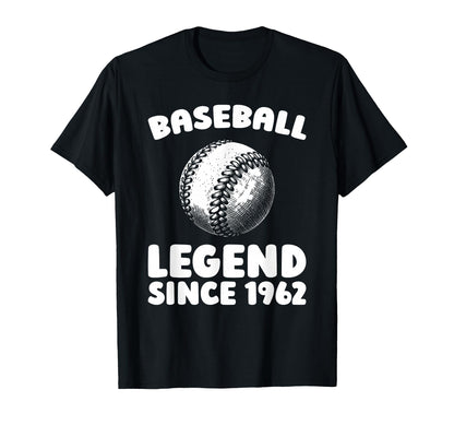 Born 1962 Baseball Sport Team Player T-Shirt - Unique Graphic Unisex - T-Shirt, Sweatshirt, Hoodie