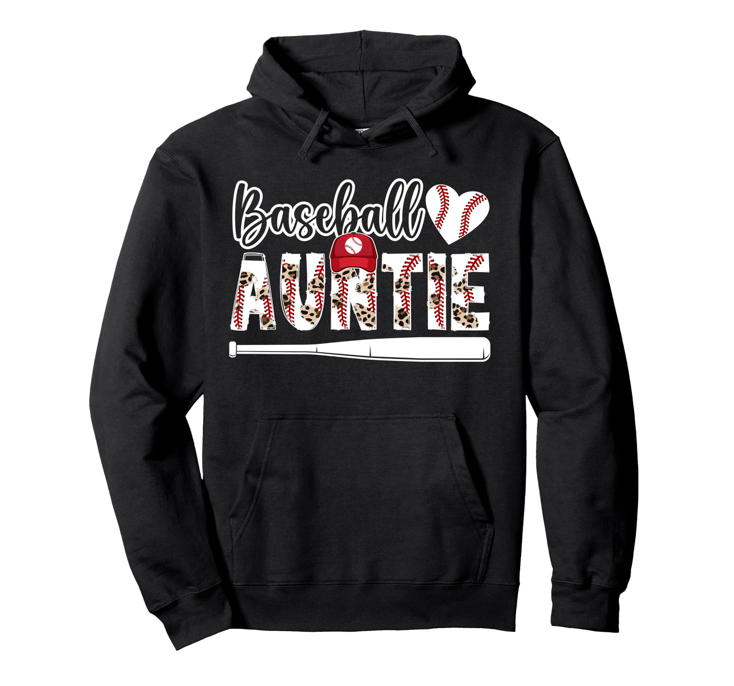 Baseball Auntie Leopard Baseball Aunt Hoodie - Streetwear Style Unisex - T-Shirt, Sweatshirt, Hoodie