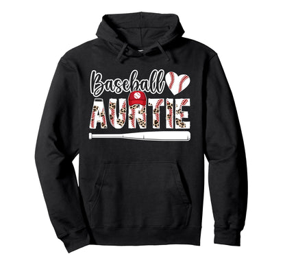 Baseball Auntie Leopard Baseball Aunt Hoodie - Streetwear Style Unisex - T-Shirt, Sweatshirt, Hoodie