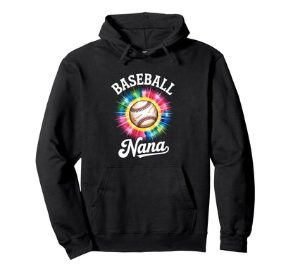 Baseball Nana Tie Dye Colorful Hoodie - Aesthetic Graphic Men Women - T-Shirt, Sweatshirt, Hoodie