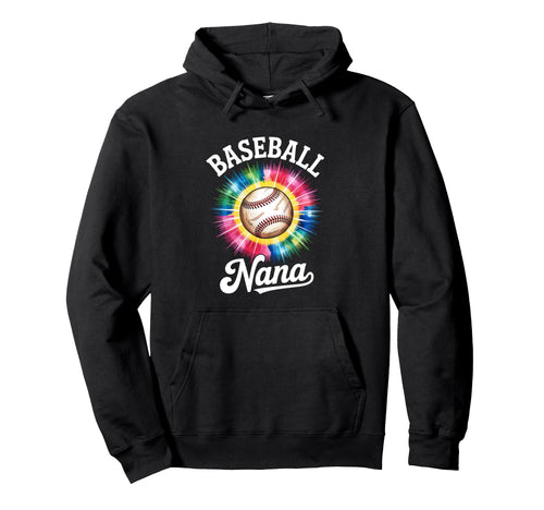 Baseball Nana Tie Dye Colorful Hoodie - Aesthetic Graphic Men Women - T-Shirt, Sweatshirt, Hoodie