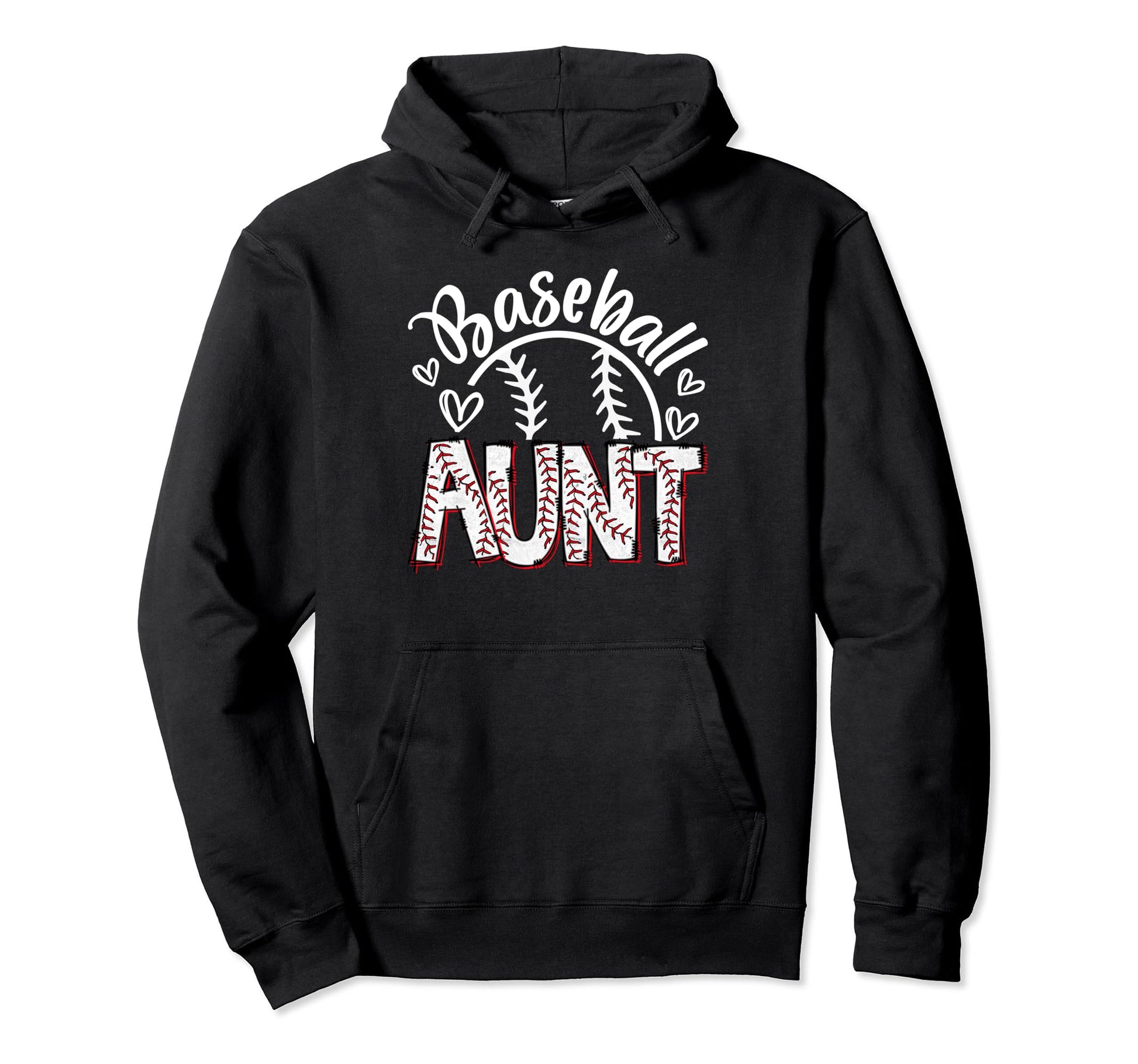 Baseball Aunt Baseball Proud Auntie Hoodie - Fun Novelty Design Men Women - T-Shirt, Sweatshirt, Hoodie