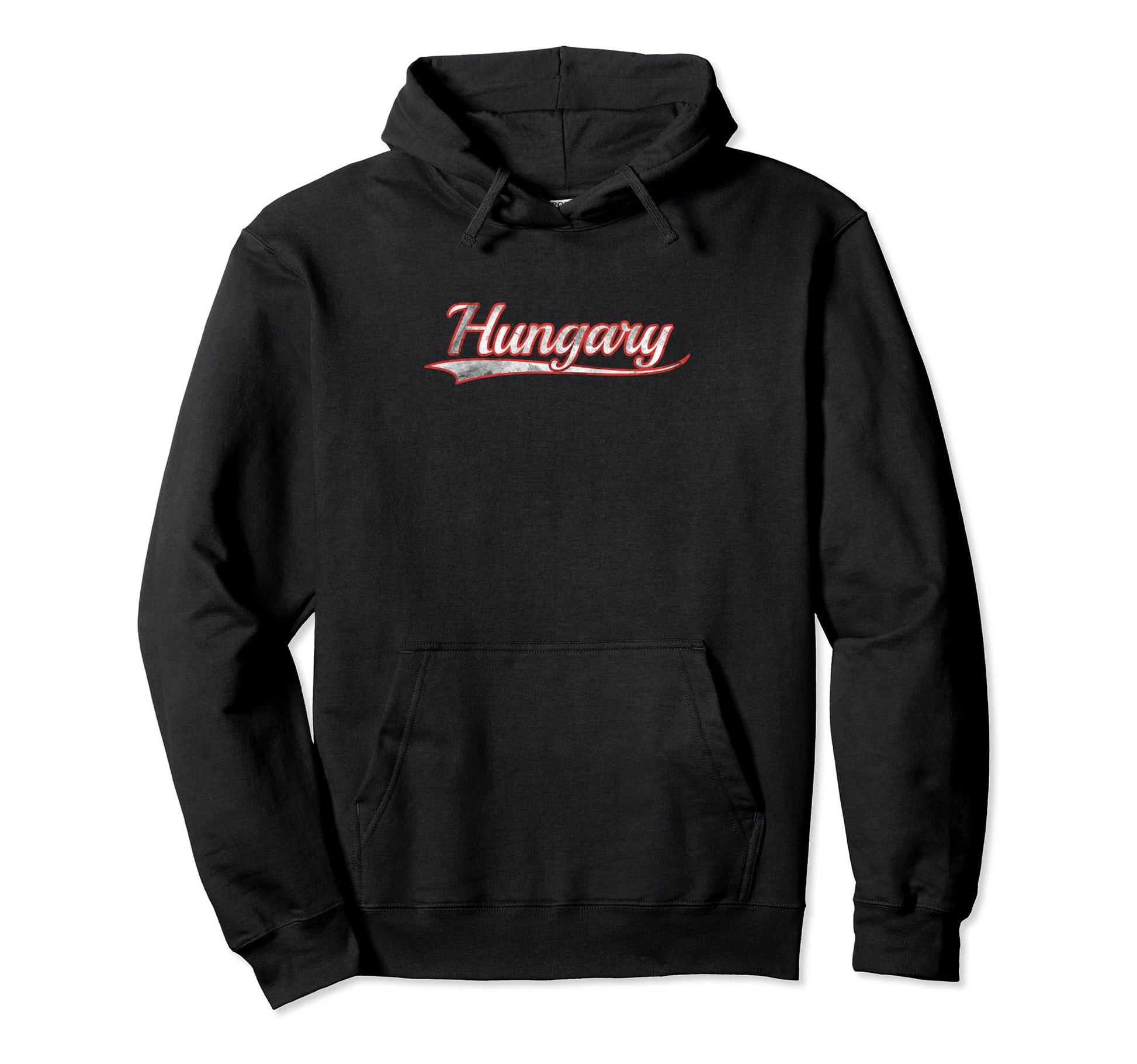 Hungary Varsity Distressed Throwback Hoodie - Novelty Apparel Unisex - T-Shirt, Sweatshirt, Hoodie