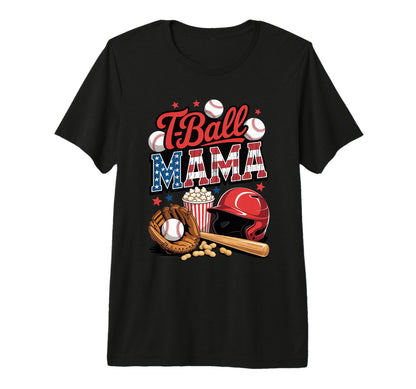 T Ball Mama Patriotic Baseball Mom T-Shirt - Trendy Graphic Men Women - T-Shirt, Sweatshirt, Hoodie