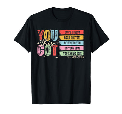You Got This Dont Stress Rock Test T-Shirt - Minimalist Print for Adults - T-Shirt, Sweatshirt, Hoodie