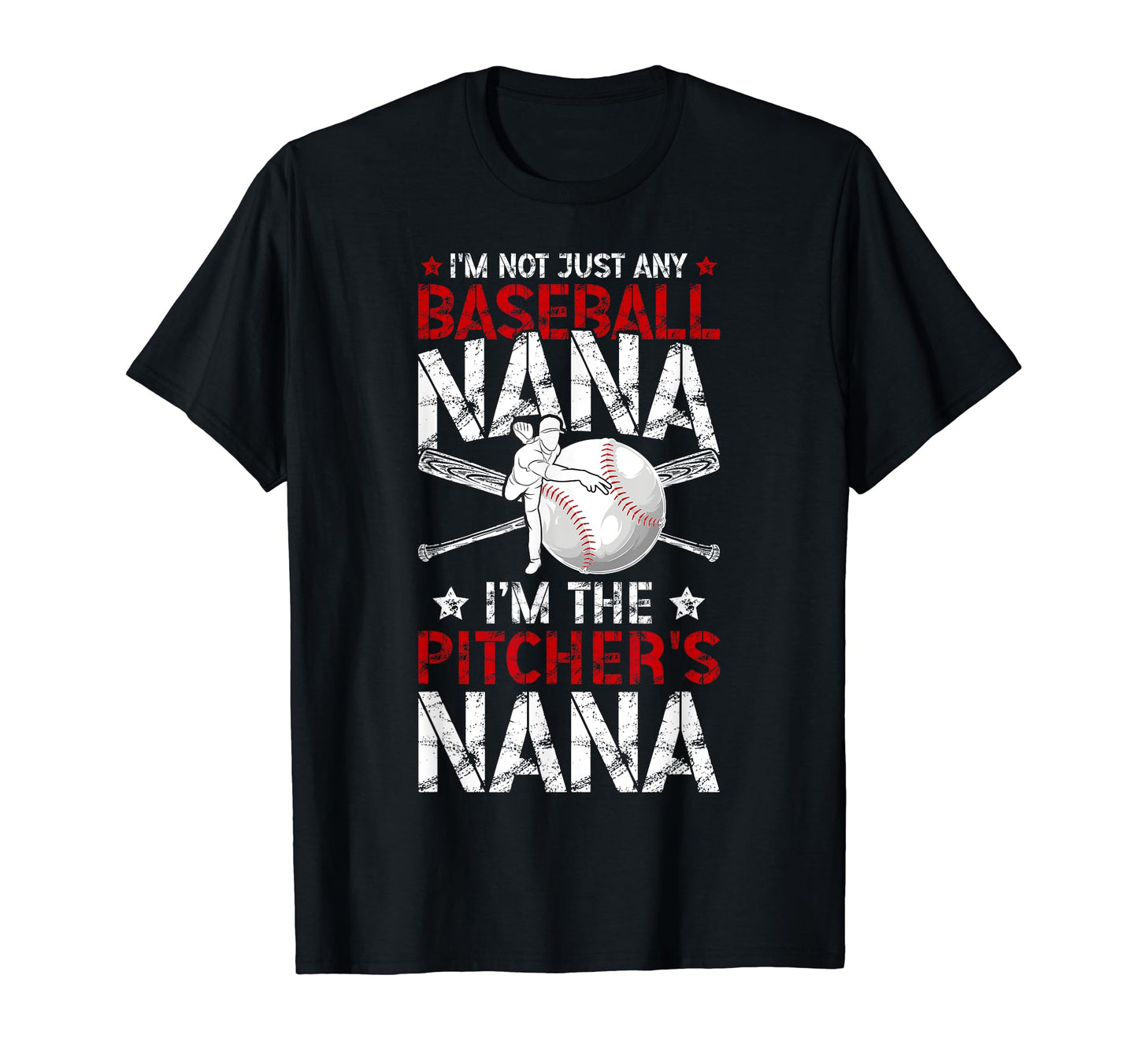 Im Baseball Pitcher Nana Baseball T-Shirt - Minimalist Print for Adults - T-Shirt, Sweatshirt, Hoodie