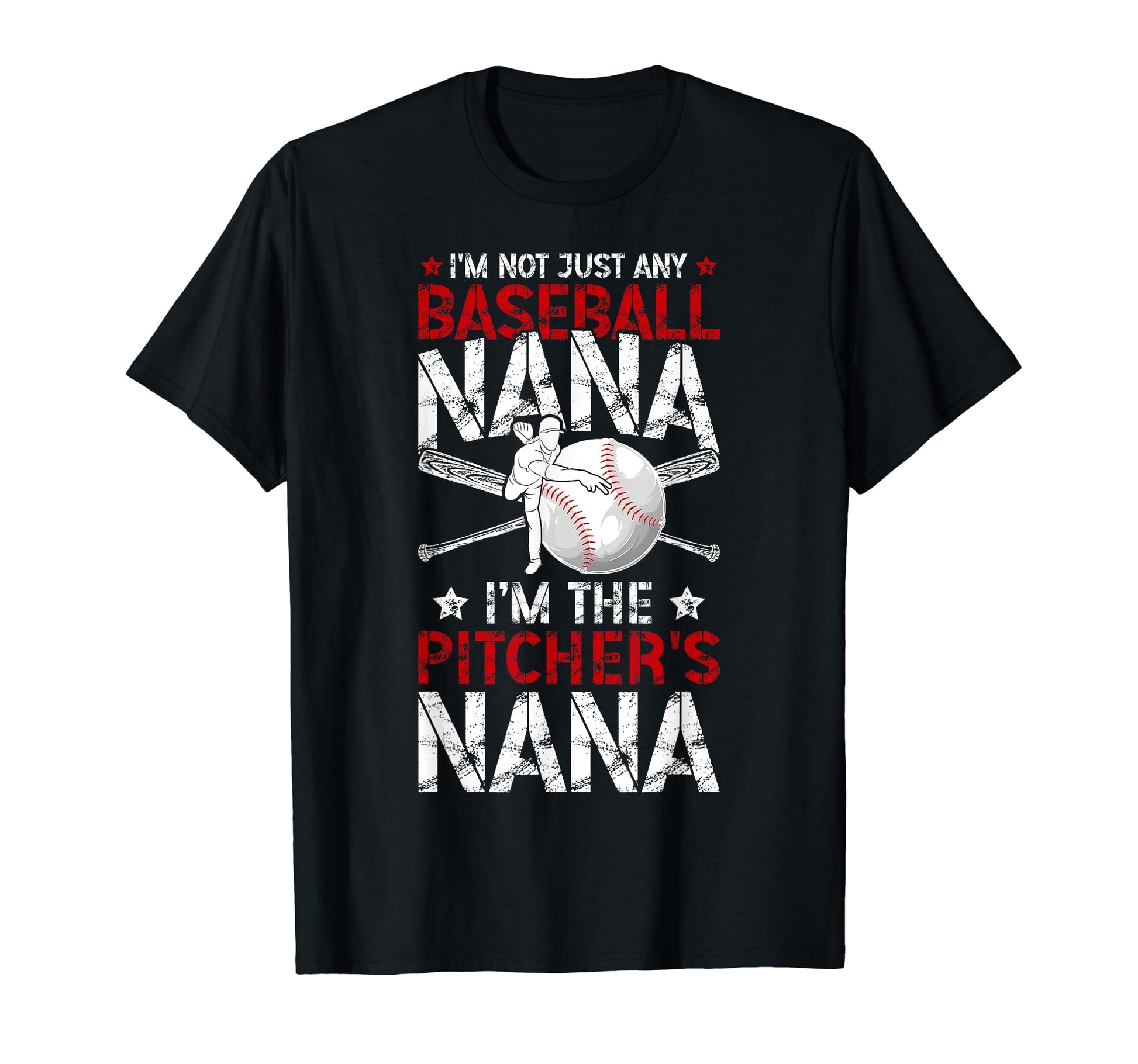 Im Baseball Pitcher Nana Baseball T-Shirt - Minimalist Print for Adults - T-Shirt, Sweatshirt, Hoodie