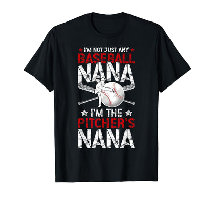 Im Baseball Pitcher Nana Baseball T-Shirt - Minimalist Print for Adults - T-Shirt, Sweatshirt, Hoodie