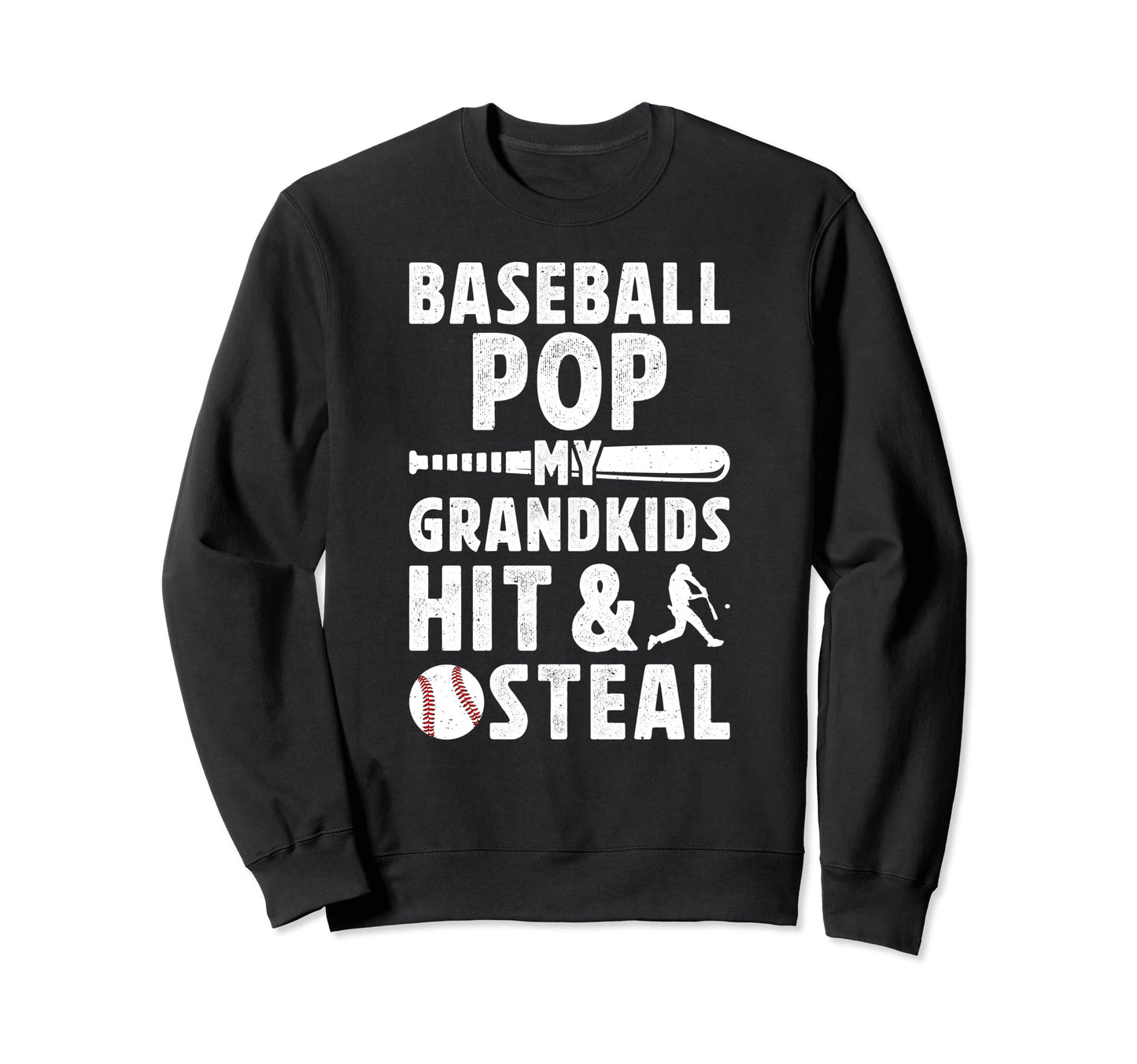Baseball Pop Funny Grandpa Pop Sweatshirt - Trendy Graphic for Adults - T-Shirt, Sweatshirt, Hoodie