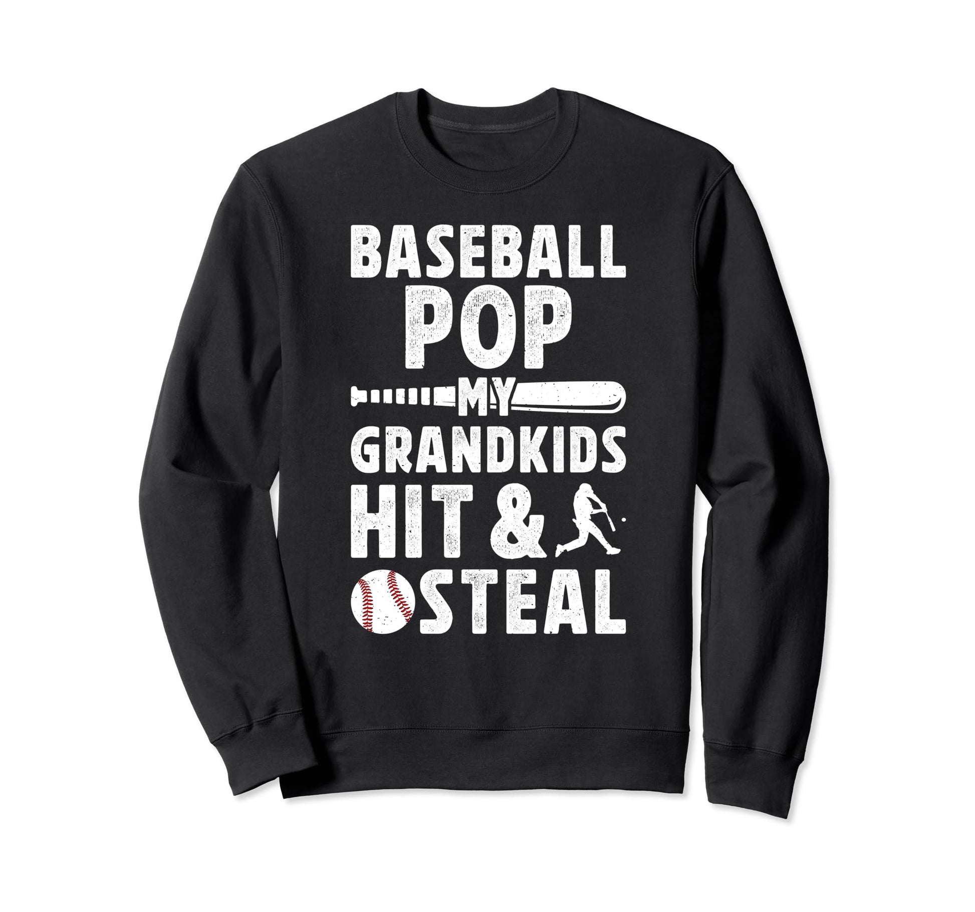 Baseball Pop Funny Grandpa Pop Sweatshirt - Trendy Graphic for Adults - T-Shirt, Sweatshirt, Hoodie
