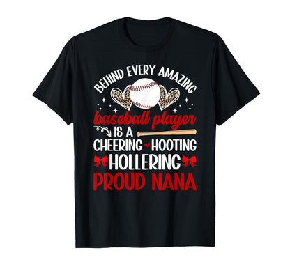 Proud Nana Baseball Player Nana T-Shirt - Trendy Graphic for Adults - T-Shirt, Sweatshirt, Hoodie