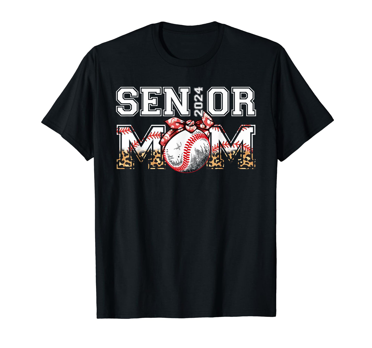 Senior Mom Class 2024 Baseball Mom Bandana T-Shirt - Unique Graphic Unisex - T-Shirt, Sweatshirt, Hoodie