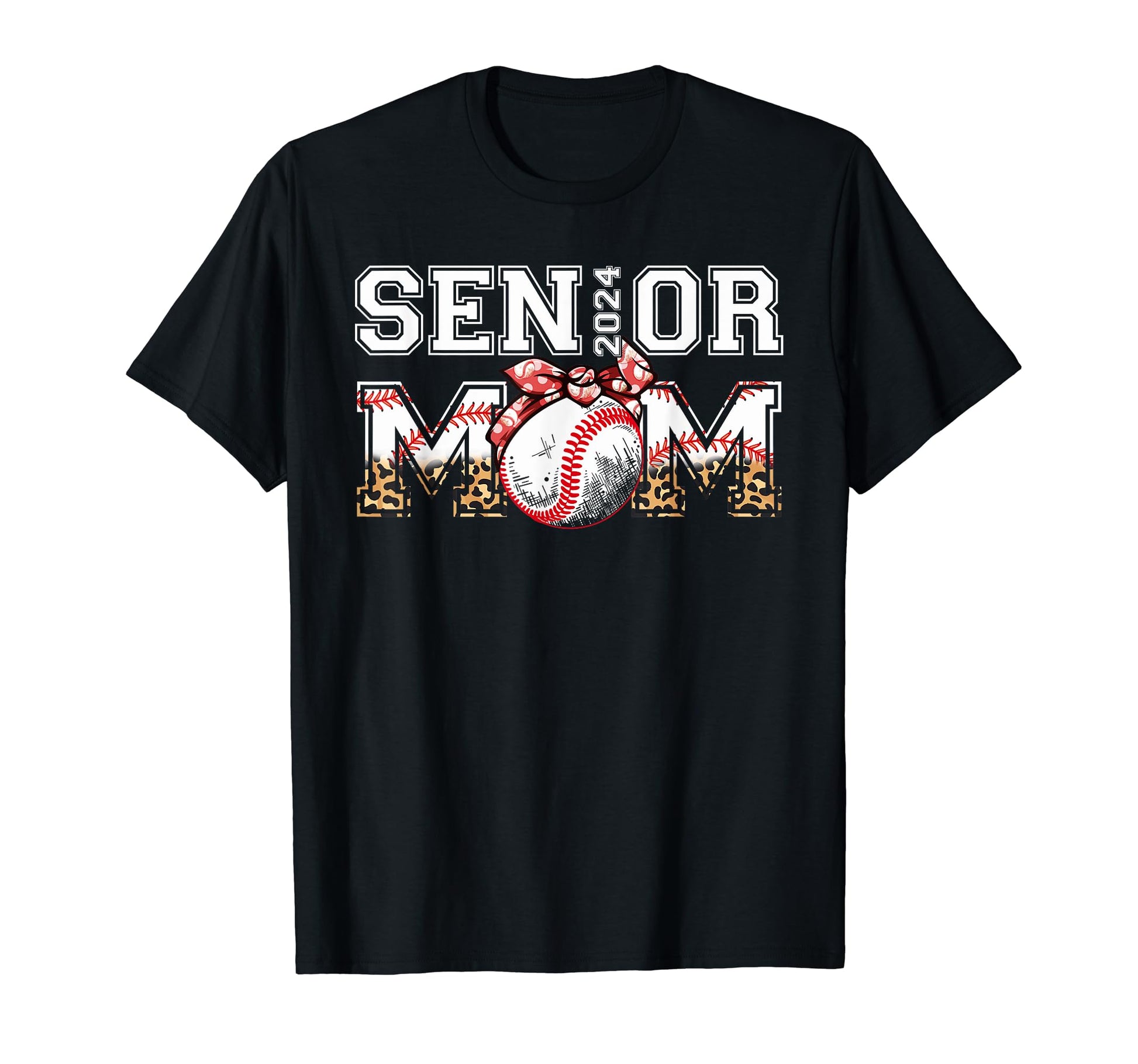 Senior Mom Class 2024 Baseball Mom Bandana T-Shirt - Unique Graphic Unisex - T-Shirt, Sweatshirt, Hoodie