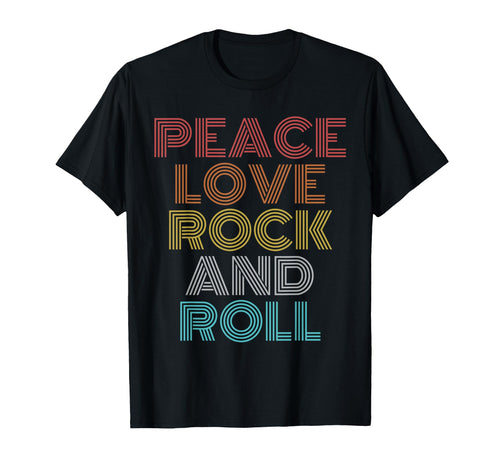 Peace Love Rock And Roll T-Shirt - Aesthetic Graphic for Adults - T-Shirt, Sweatshirt, Hoodie